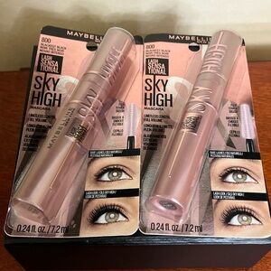 Maybelline lash sensational sky high mascara blackest black lot of 2